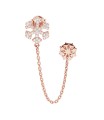 Snowfall Silver Stud Earring Chain STC-2176